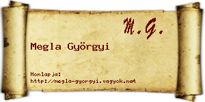 Megla Györgyi névjegykártya